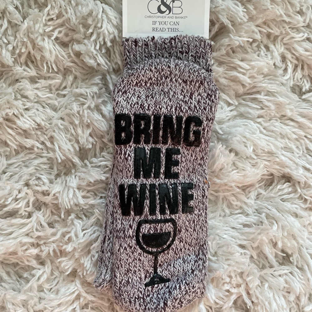 NWT SOCKS:  If you can read this bring me wine
